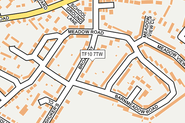 TF10 7TW map - OS OpenMap – Local (Ordnance Survey)
