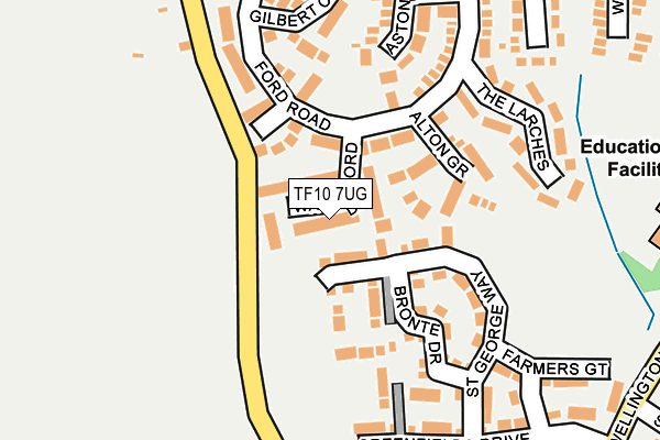 TF10 7UG map - OS OpenMap – Local (Ordnance Survey)