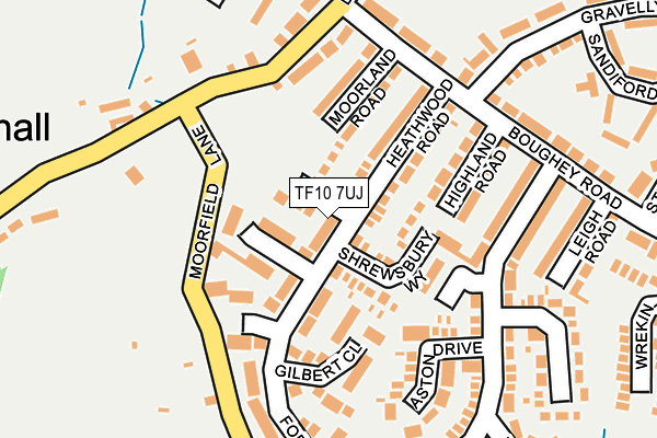 TF10 7UJ map - OS OpenMap – Local (Ordnance Survey)