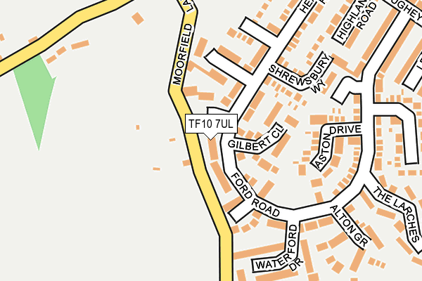 TF10 7UL map - OS OpenMap – Local (Ordnance Survey)