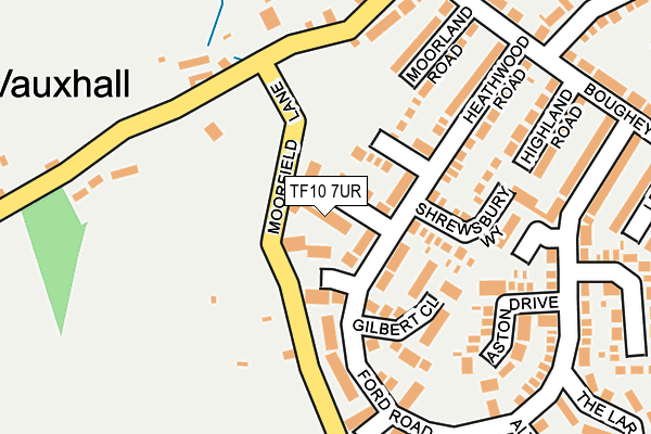 TF10 7UR map - OS OpenMap – Local (Ordnance Survey)