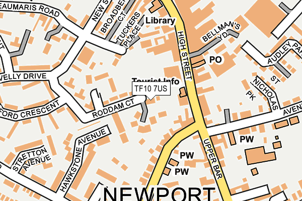 TF10 7US map - OS OpenMap – Local (Ordnance Survey)