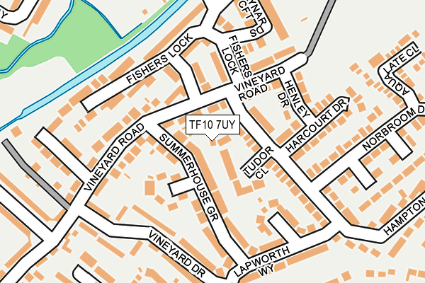 TF10 7UY map - OS OpenMap – Local (Ordnance Survey)