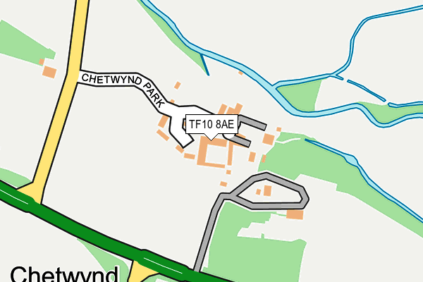 TF10 8AE map - OS OpenMap – Local (Ordnance Survey)