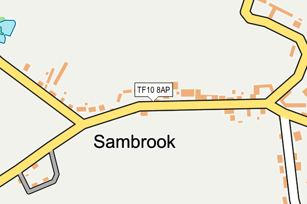 TF10 8AP map - OS OpenMap – Local (Ordnance Survey)