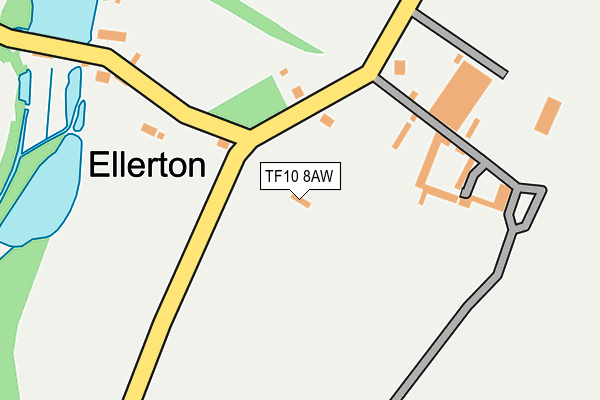 TF10 8AW map - OS OpenMap – Local (Ordnance Survey)