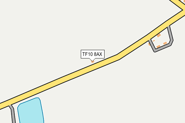 TF10 8AX map - OS OpenMap – Local (Ordnance Survey)