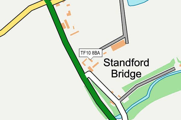 TF10 8BA map - OS OpenMap – Local (Ordnance Survey)