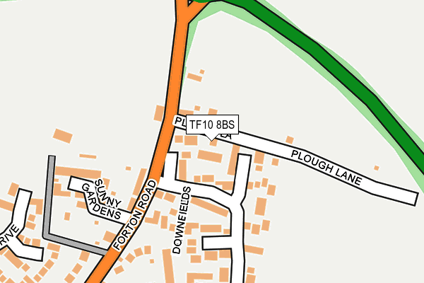 TF10 8BS map - OS OpenMap – Local (Ordnance Survey)