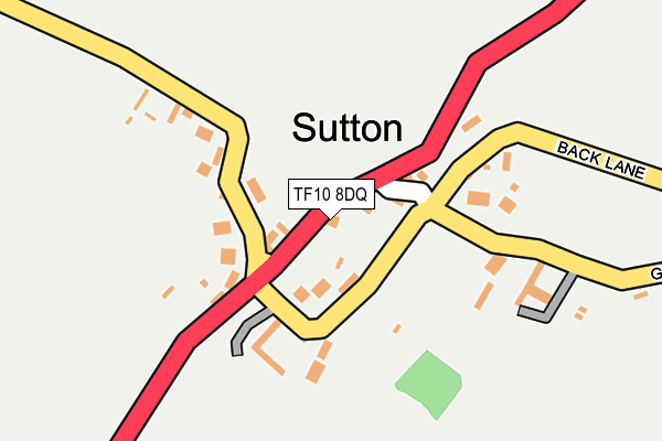 TF10 8DQ map - OS OpenMap – Local (Ordnance Survey)
