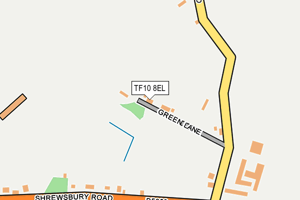 TF10 8EL map - OS OpenMap – Local (Ordnance Survey)