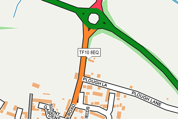 TF10 8EQ map - OS OpenMap – Local (Ordnance Survey)