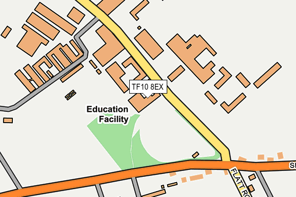 TF10 8EX map - OS OpenMap – Local (Ordnance Survey)