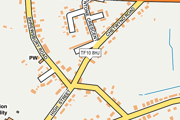 TF10 8HJ map - OS OpenMap – Local (Ordnance Survey)