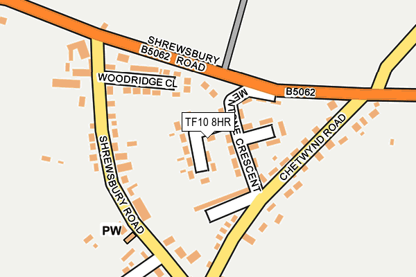 TF10 8HR map - OS OpenMap – Local (Ordnance Survey)