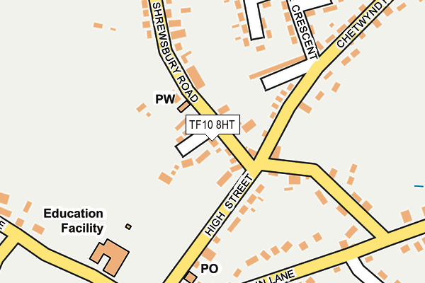 TF10 8HT map - OS OpenMap – Local (Ordnance Survey)