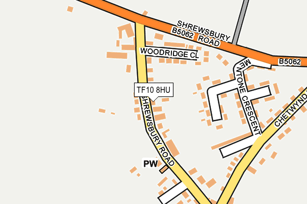 TF10 8HU map - OS OpenMap – Local (Ordnance Survey)