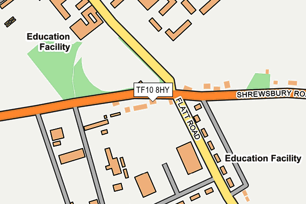 TF10 8HY map - OS OpenMap – Local (Ordnance Survey)