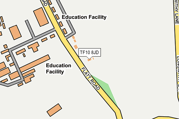 TF10 8JD map - OS OpenMap – Local (Ordnance Survey)