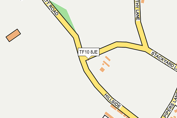 TF10 8JE map - OS OpenMap – Local (Ordnance Survey)