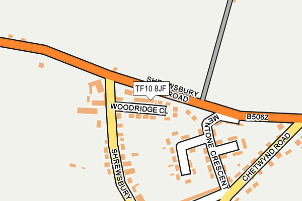 TF10 8JF map - OS OpenMap – Local (Ordnance Survey)