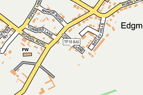 TF10 8JU map - OS OpenMap – Local (Ordnance Survey)