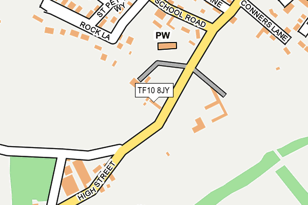 TF10 8JY map - OS OpenMap – Local (Ordnance Survey)