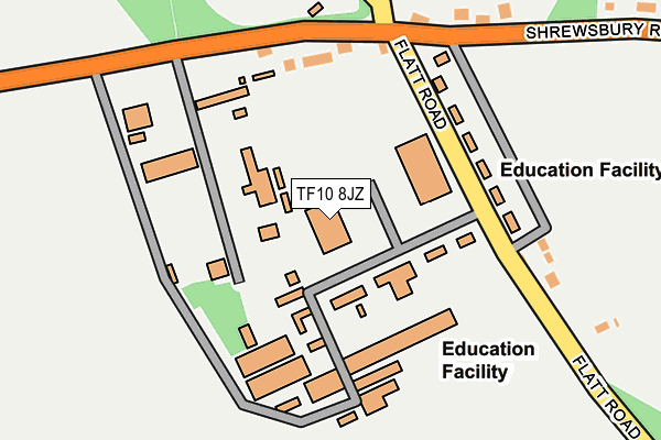 TF10 8JZ map - OS OpenMap – Local (Ordnance Survey)