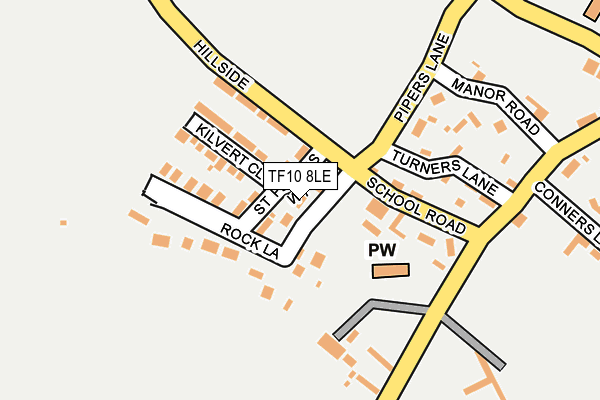 TF10 8LE map - OS OpenMap – Local (Ordnance Survey)