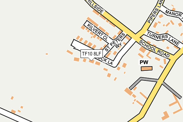 TF10 8LF map - OS OpenMap – Local (Ordnance Survey)