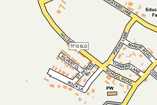 TF10 8LG map - OS OpenMap – Local (Ordnance Survey)