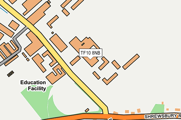 TF10 8NB map - OS OpenMap – Local (Ordnance Survey)