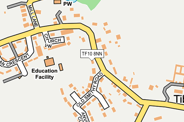 TF10 8NN map - OS OpenMap – Local (Ordnance Survey)