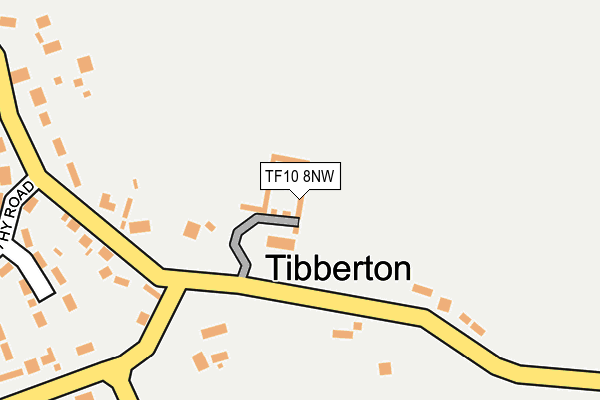 TF10 8NW map - OS OpenMap – Local (Ordnance Survey)