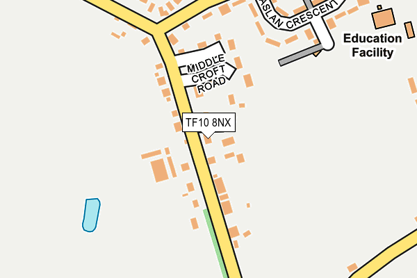 TF10 8NX map - OS OpenMap – Local (Ordnance Survey)