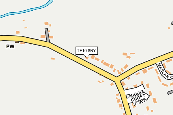 TF10 8NY map - OS OpenMap – Local (Ordnance Survey)