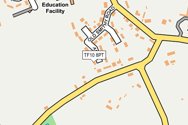 TF10 8PT map - OS OpenMap – Local (Ordnance Survey)