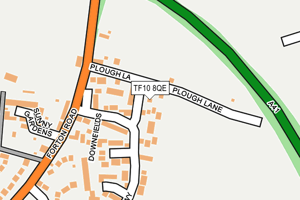 TF10 8QE map - OS OpenMap – Local (Ordnance Survey)