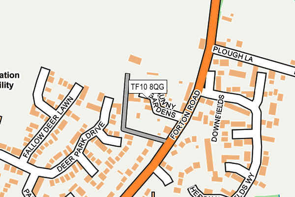 TF10 8QG map - OS OpenMap – Local (Ordnance Survey)