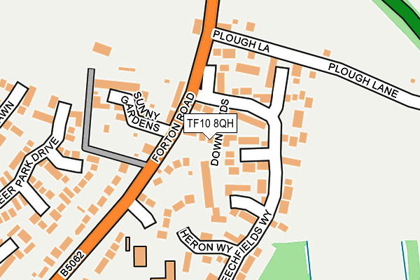 TF10 8QH map - OS OpenMap – Local (Ordnance Survey)