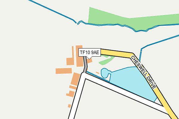 TF10 9AE map - OS OpenMap – Local (Ordnance Survey)