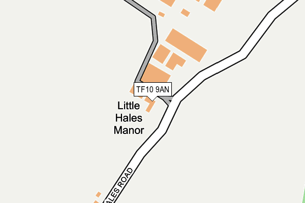 TF10 9AN map - OS OpenMap – Local (Ordnance Survey)