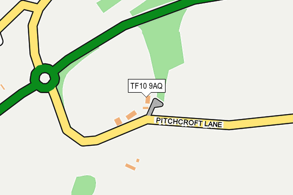 TF10 9AQ map - OS OpenMap – Local (Ordnance Survey)