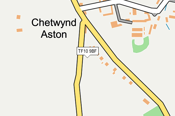 TF10 9BF map - OS OpenMap – Local (Ordnance Survey)