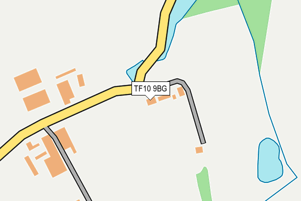 TF10 9BG map - OS OpenMap – Local (Ordnance Survey)