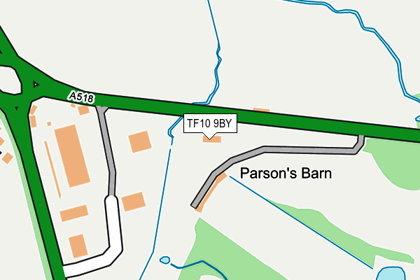 TF10 9BY map - OS OpenMap – Local (Ordnance Survey)