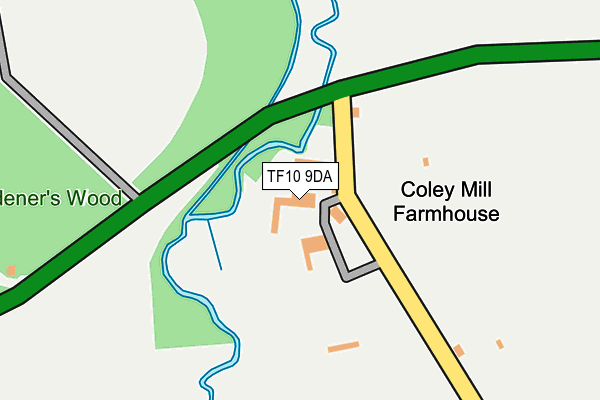 TF10 9DA map - OS OpenMap – Local (Ordnance Survey)