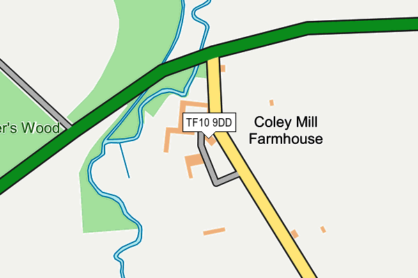 TF10 9DD map - OS OpenMap – Local (Ordnance Survey)
