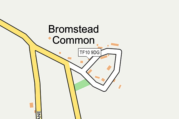 TF10 9DG map - OS OpenMap – Local (Ordnance Survey)