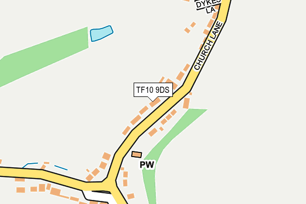 TF10 9DS map - OS OpenMap – Local (Ordnance Survey)
